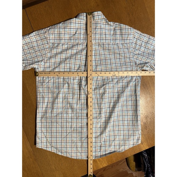 Cinch Shirt Men's S Plaid Western Short Sleeve Button Up Rodeo Bronc Logo Cowboy - Picture 7 of 8